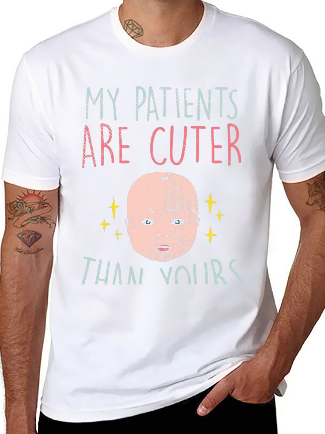 My Patients Are Cuter Than Yours Black T-Shirt