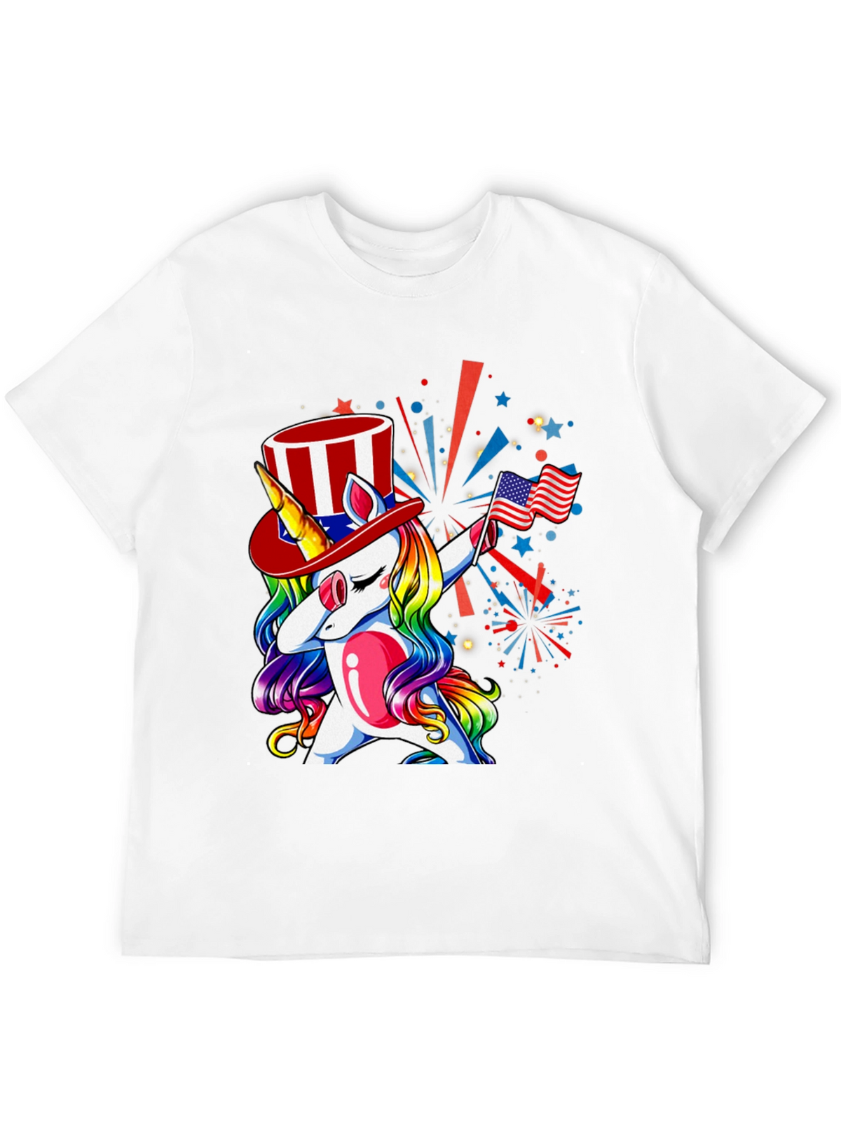 Patriotic Unicorn Dab T-Shirt - USA Pride