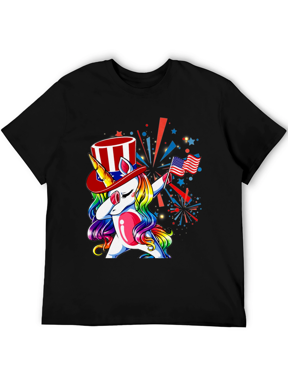 Patriotic Unicorn Dab T-Shirt - USA Pride