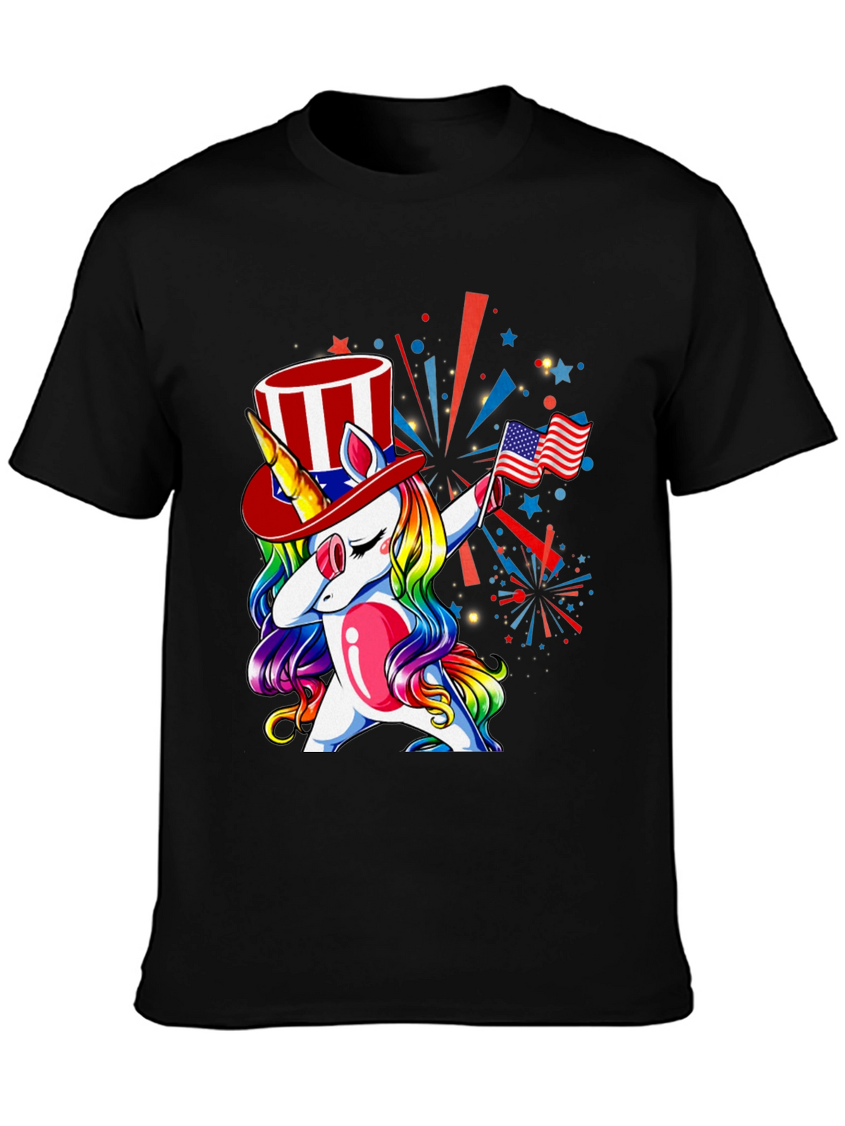 Patriotic Unicorn Dab T-Shirt - USA Pride