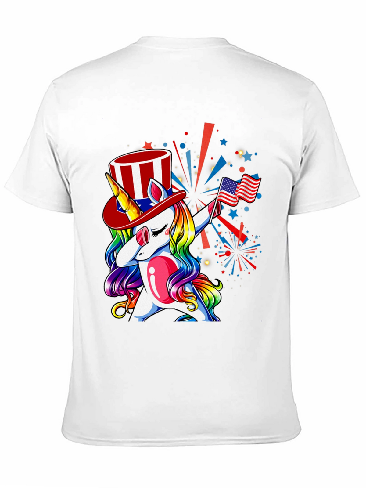 Patriotic Unicorn Dab T-Shirt - USA Pride