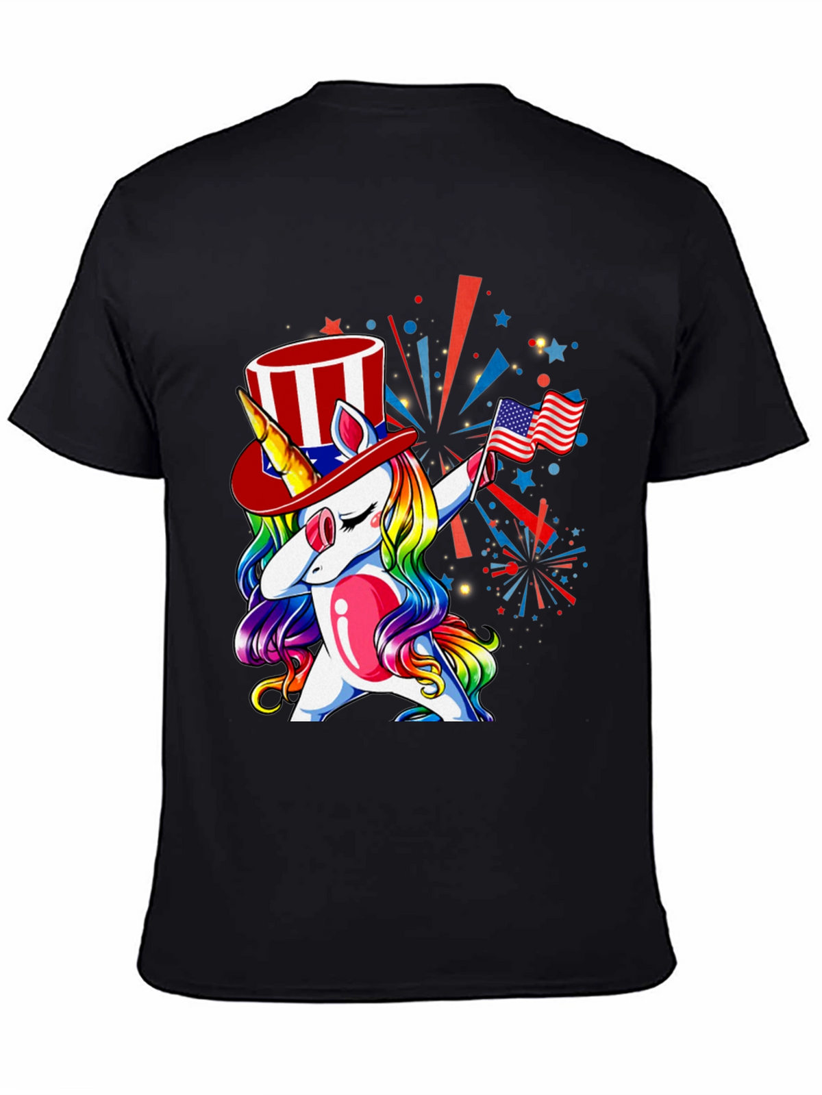 Patriotic Unicorn Dab T-Shirt - USA Pride