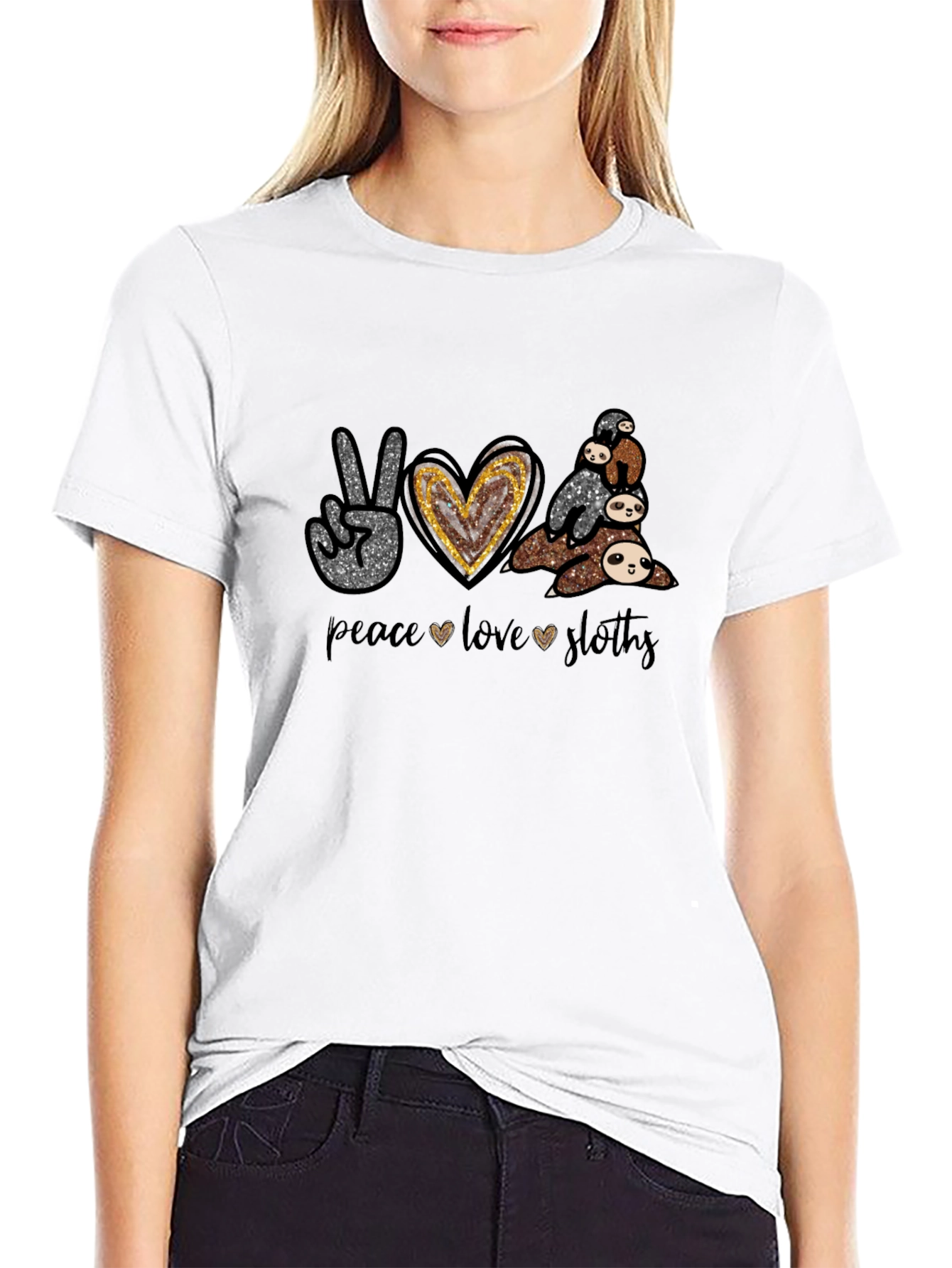 Peace Love Slothy Graphic Tee
