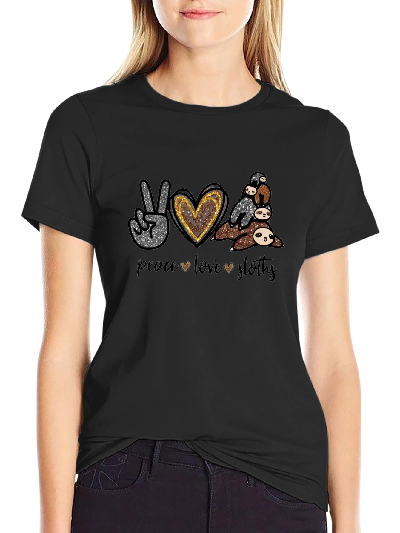 Peace Love Slothy Graphic Tee