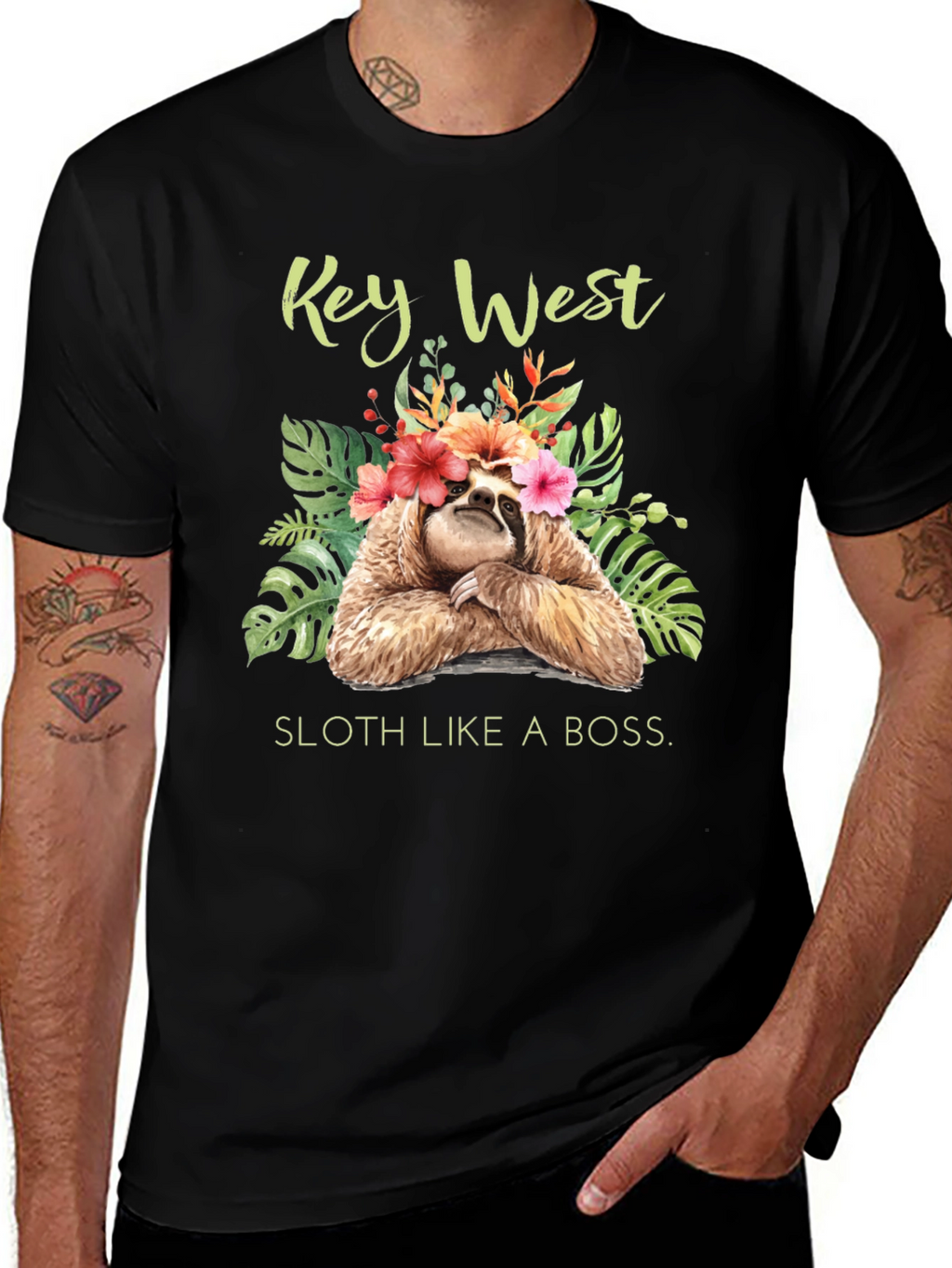 Key West Sloth Graphic T-Shirt