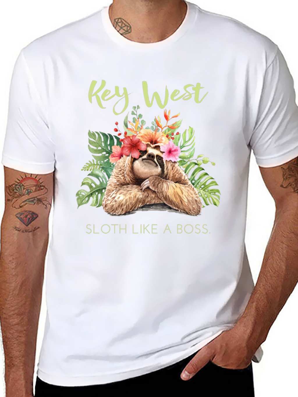 Key West Sloth Graphic T-Shirt