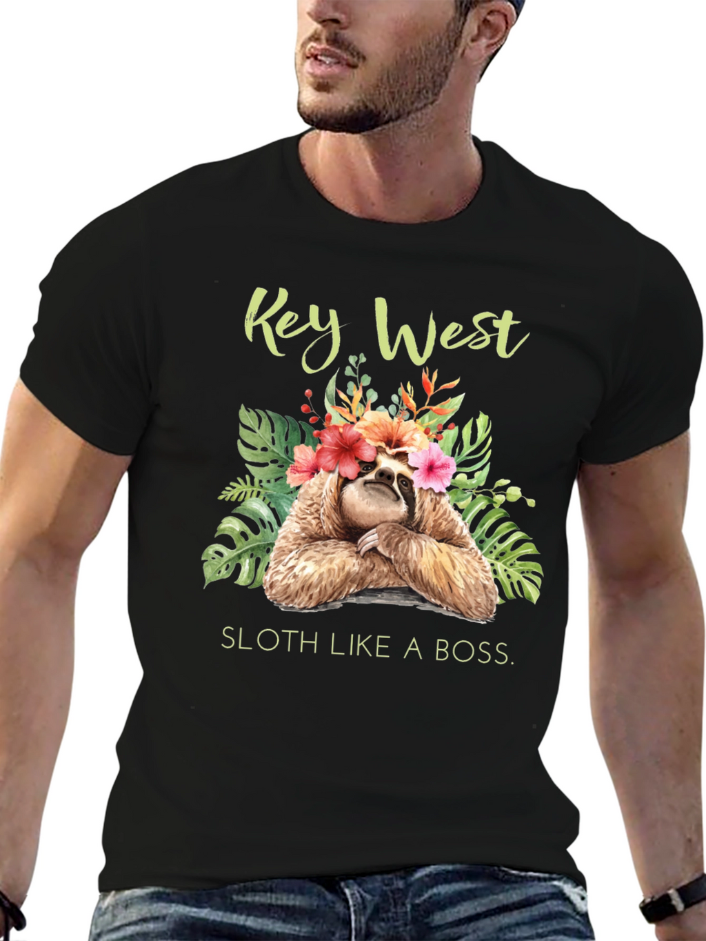 Key West Sloth Graphic T-Shirt