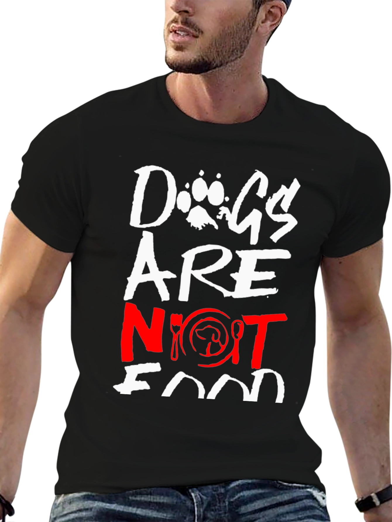 Dogs Are Not Food Graphic Tee - Ethical Statement T-Shirt