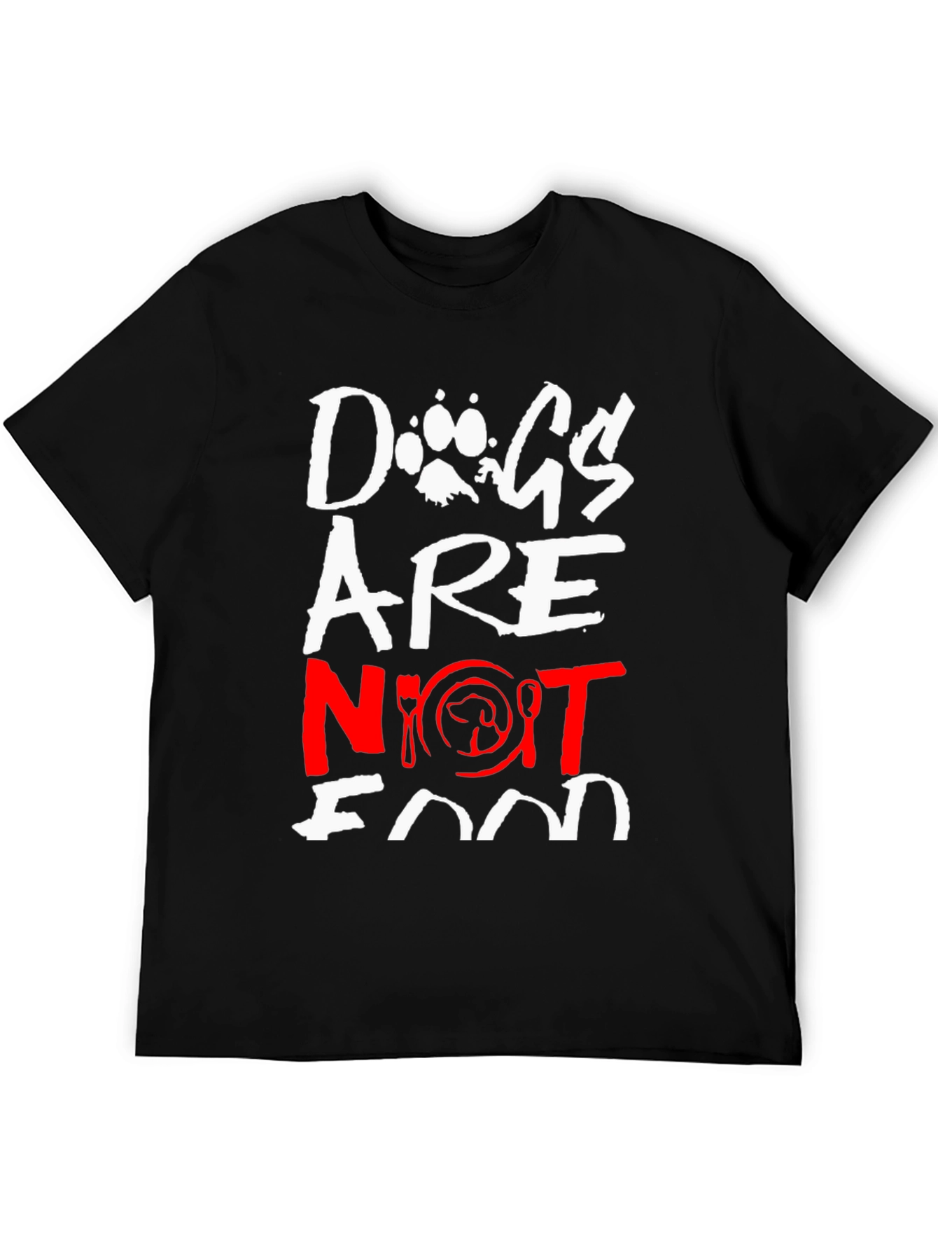 Dogs Are Not Food Graphic Tee - Ethical Statement T-Shirt