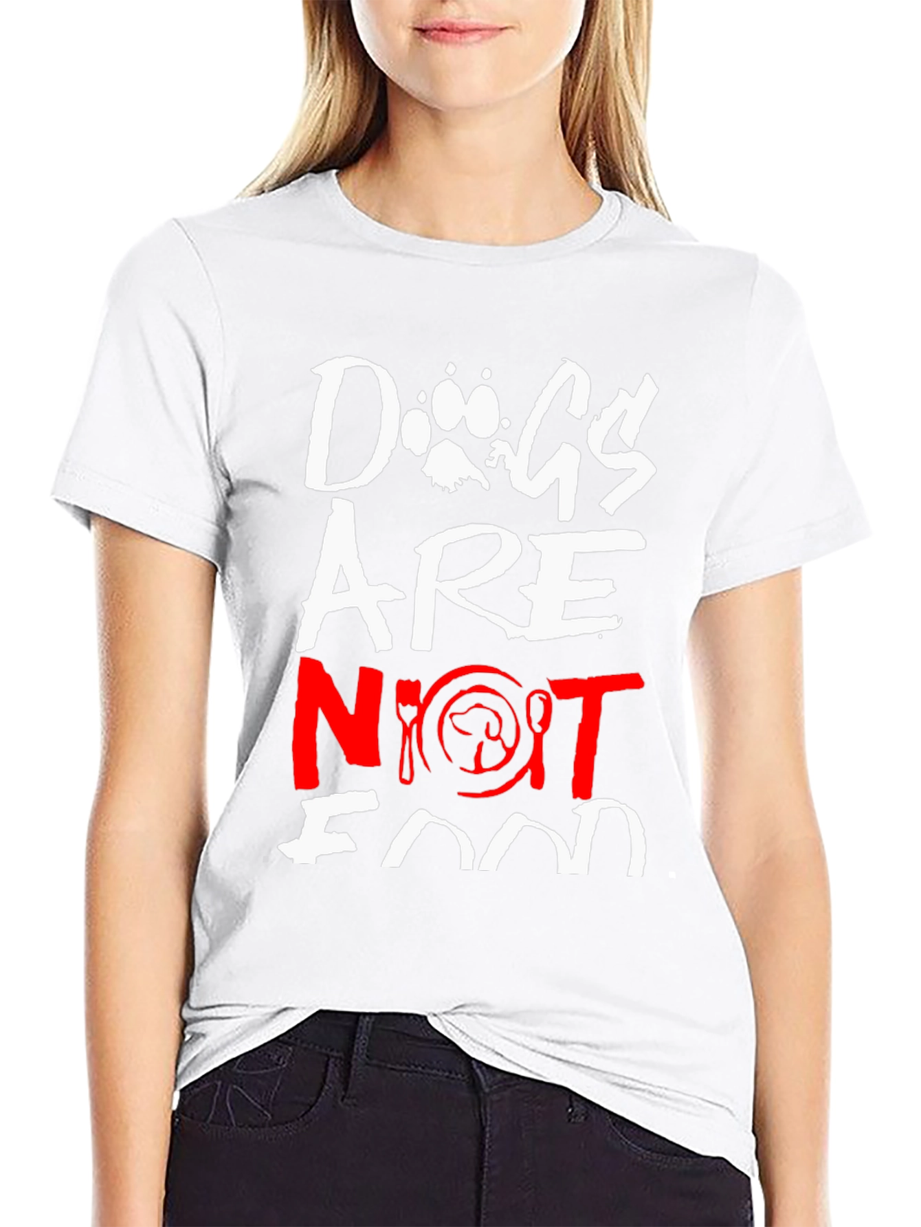 Dogs Are Not Food Graphic Tee - Ethical Statement T-Shirt