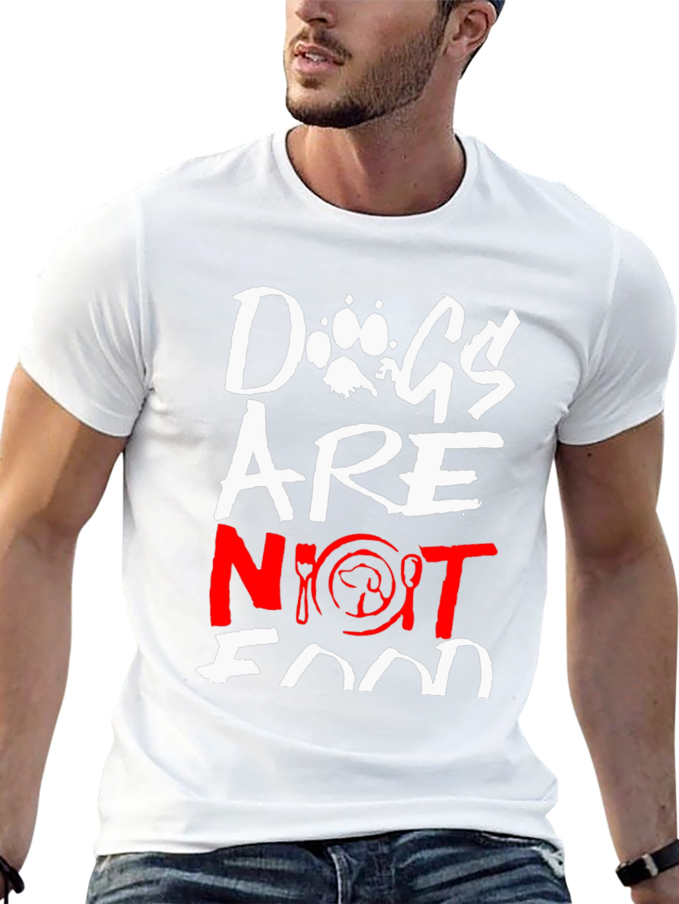 Dogs Are Not Food Graphic Tee - Ethical Statement T-Shirt