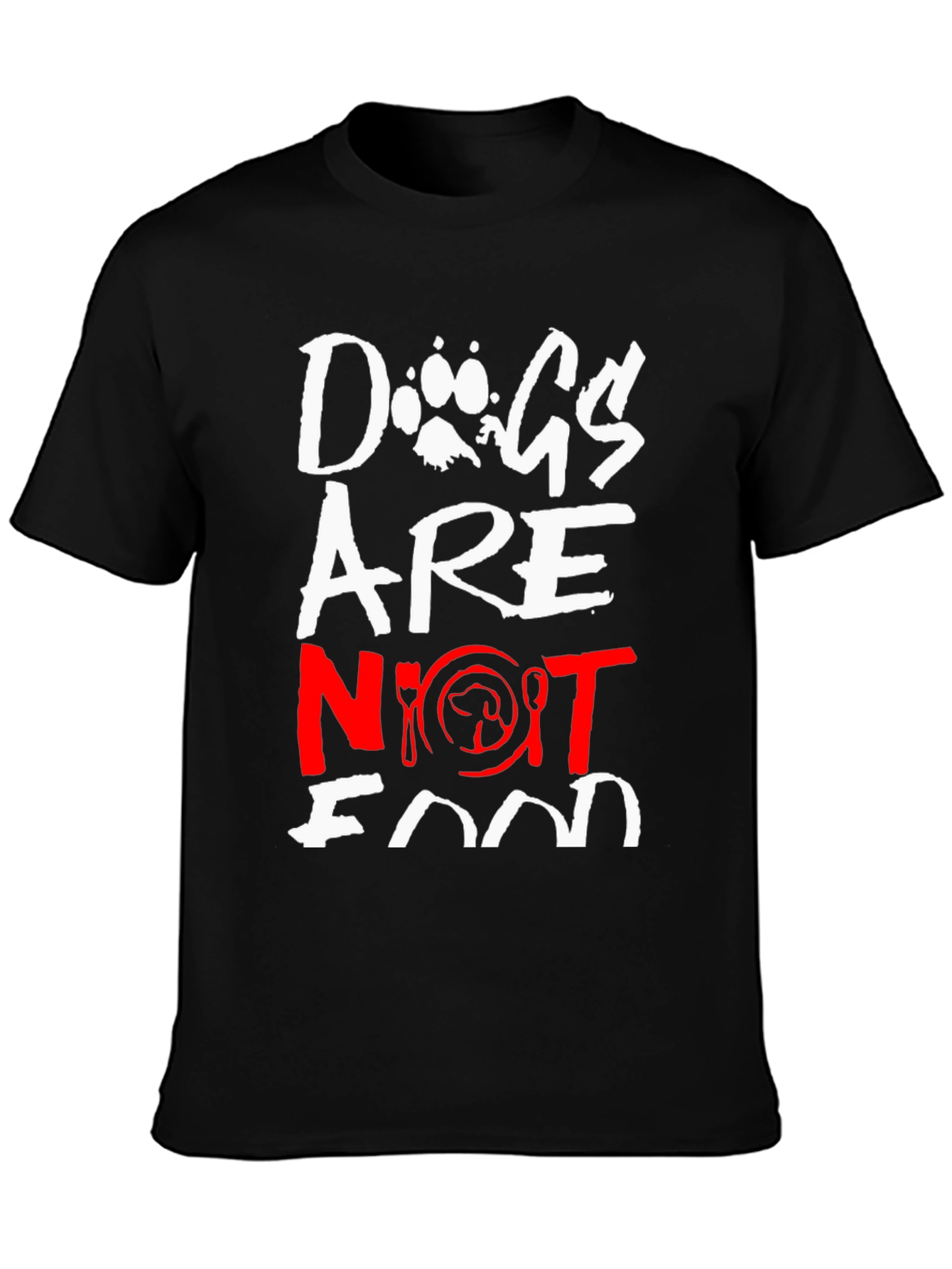 Dogs Are Not Food Graphic Tee - Ethical Statement T-Shirt