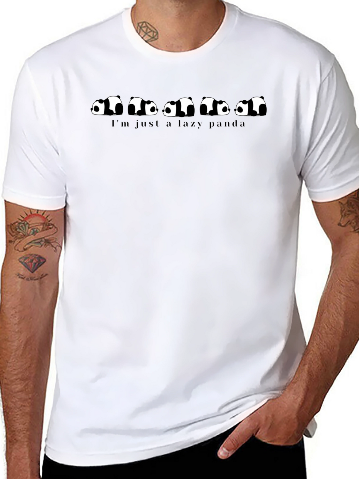 Lazy Panda Graphic Tee - Cool & Comfy Black T-Shirt