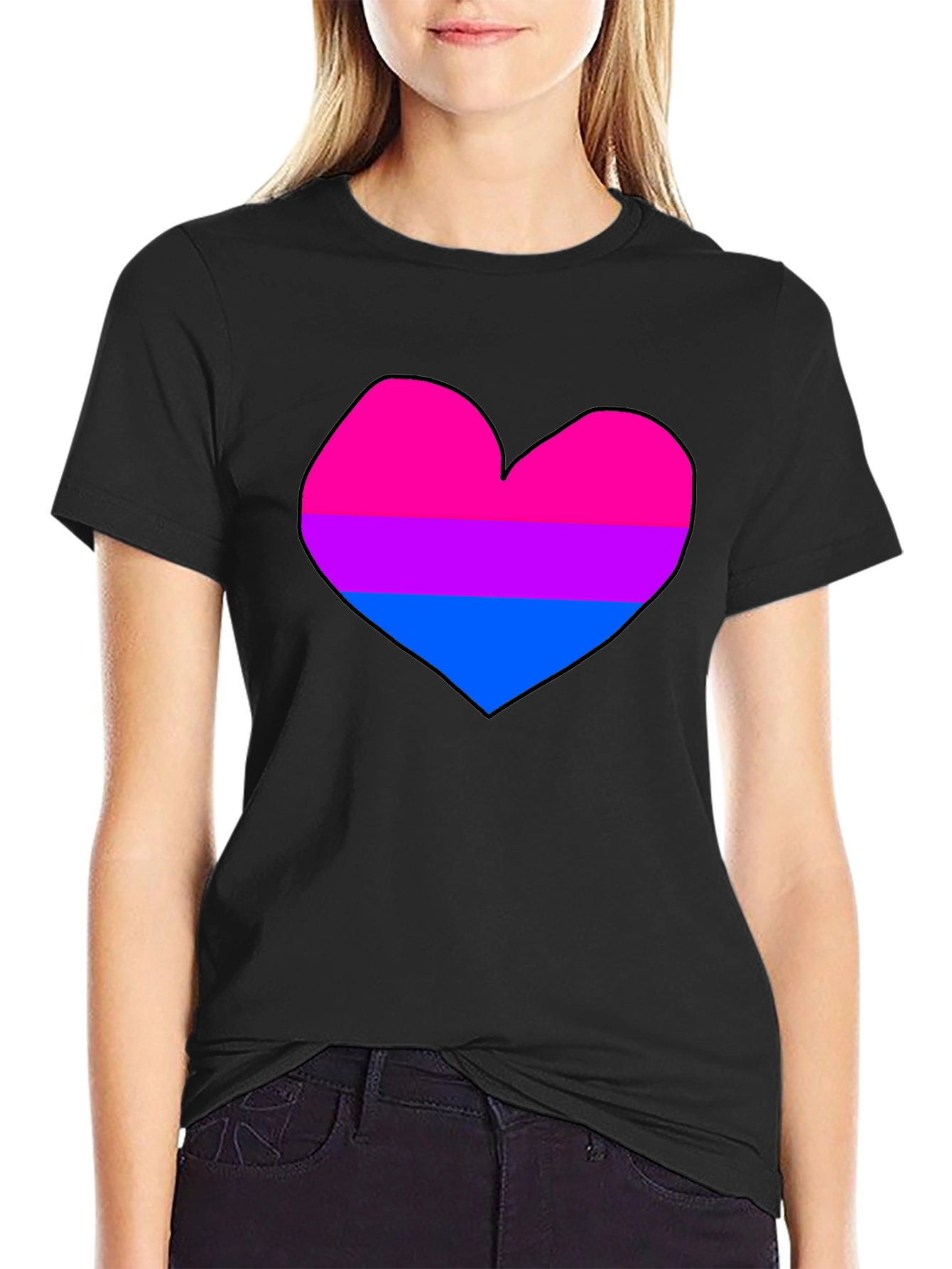 Bisexual Pride Heart T-Shirt