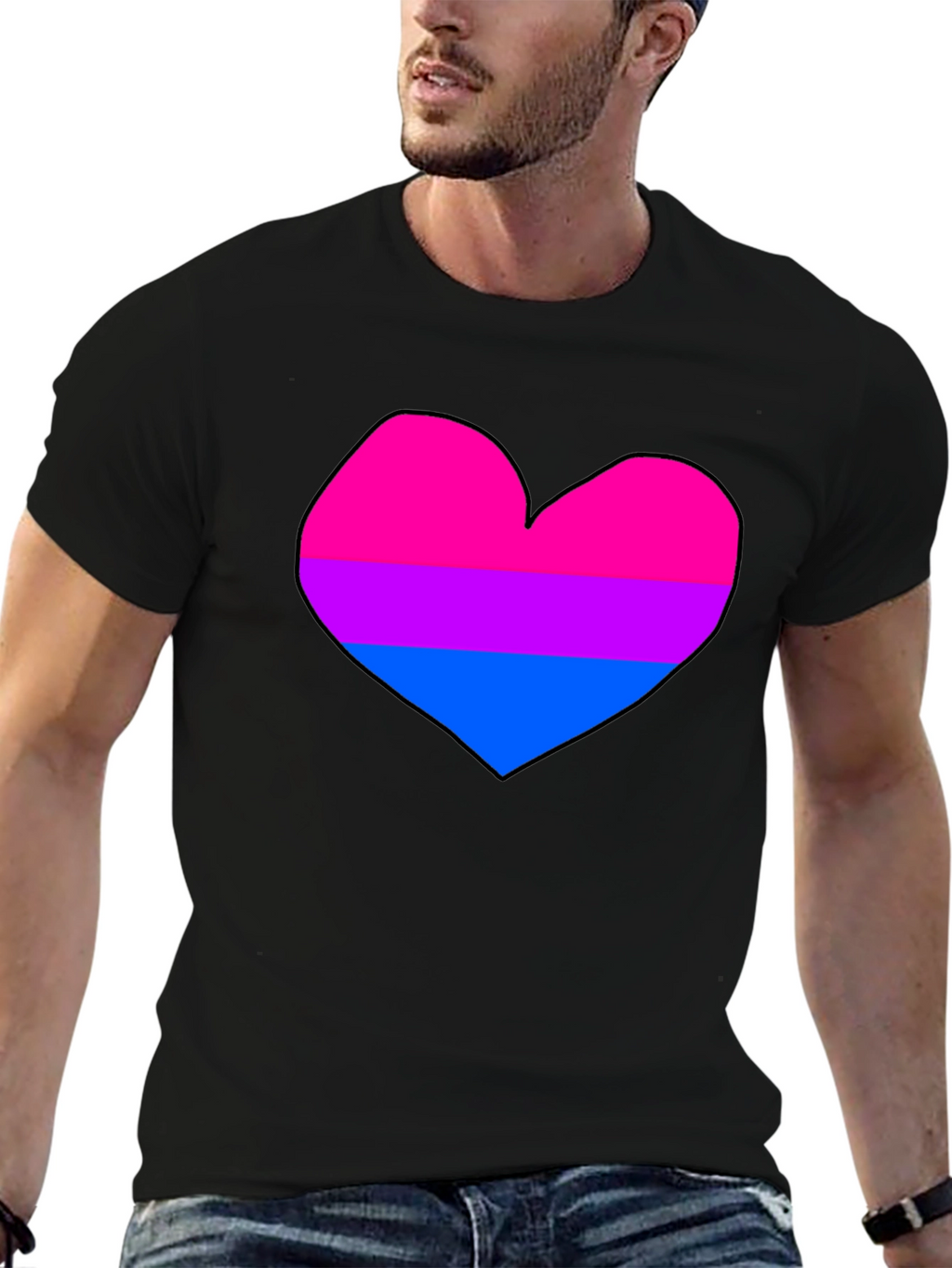 Bisexual Pride Heart T-Shirt