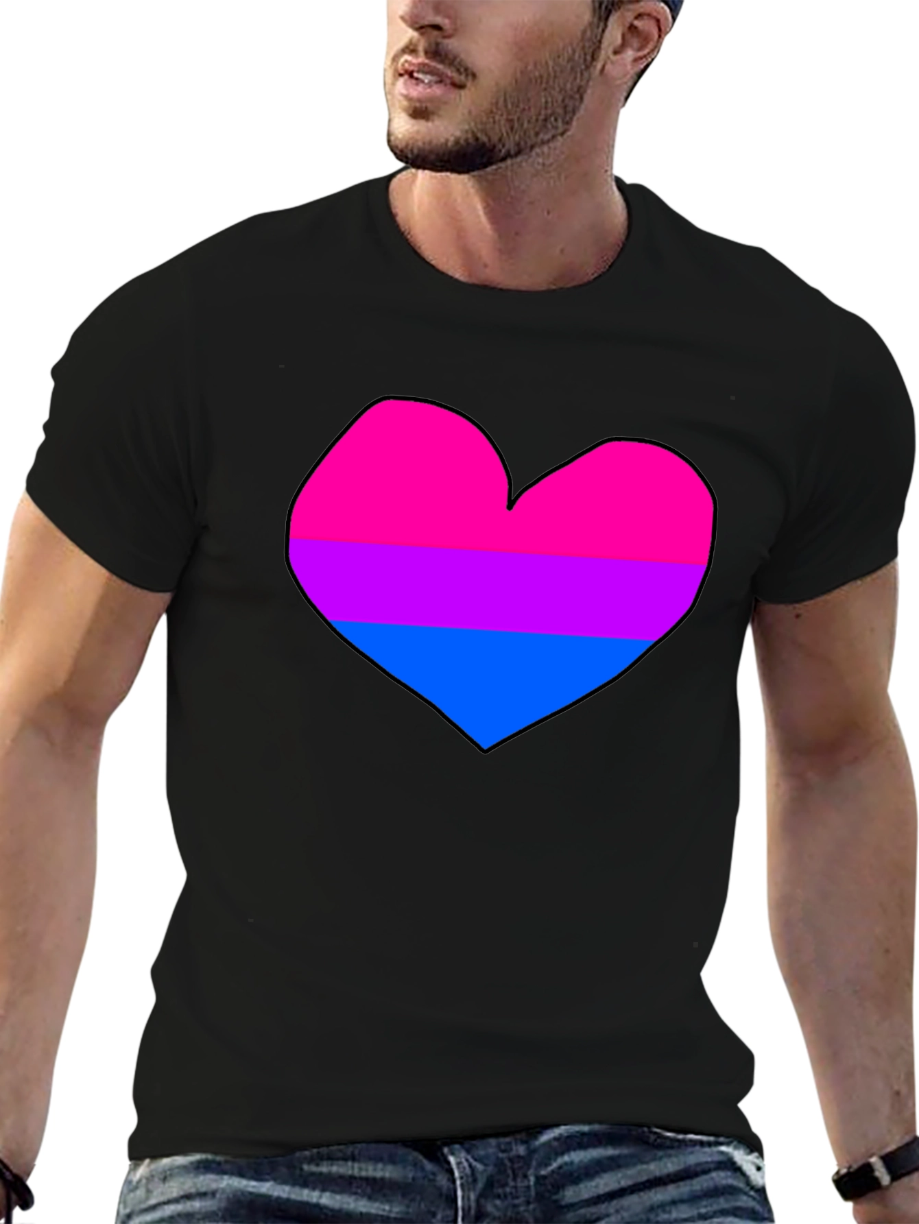 Bisexual Pride Heart T-Shirt