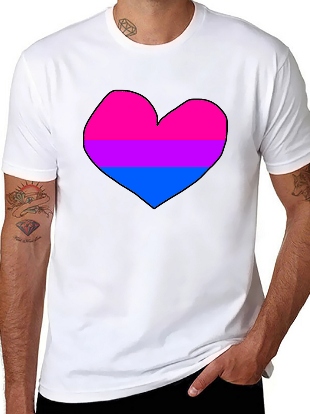 Bisexual Pride Heart T-Shirt