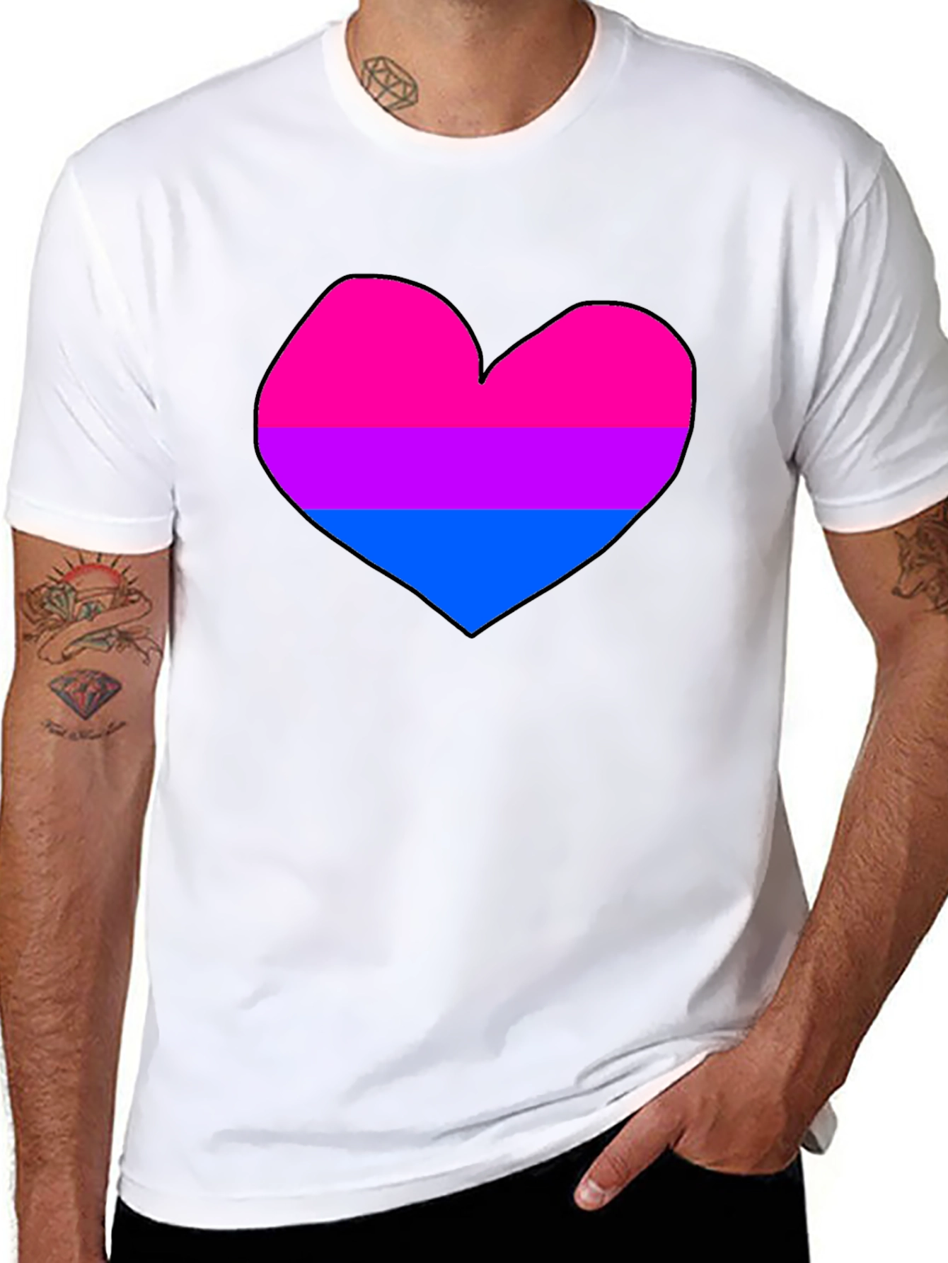 Bisexual Pride Heart T-Shirt