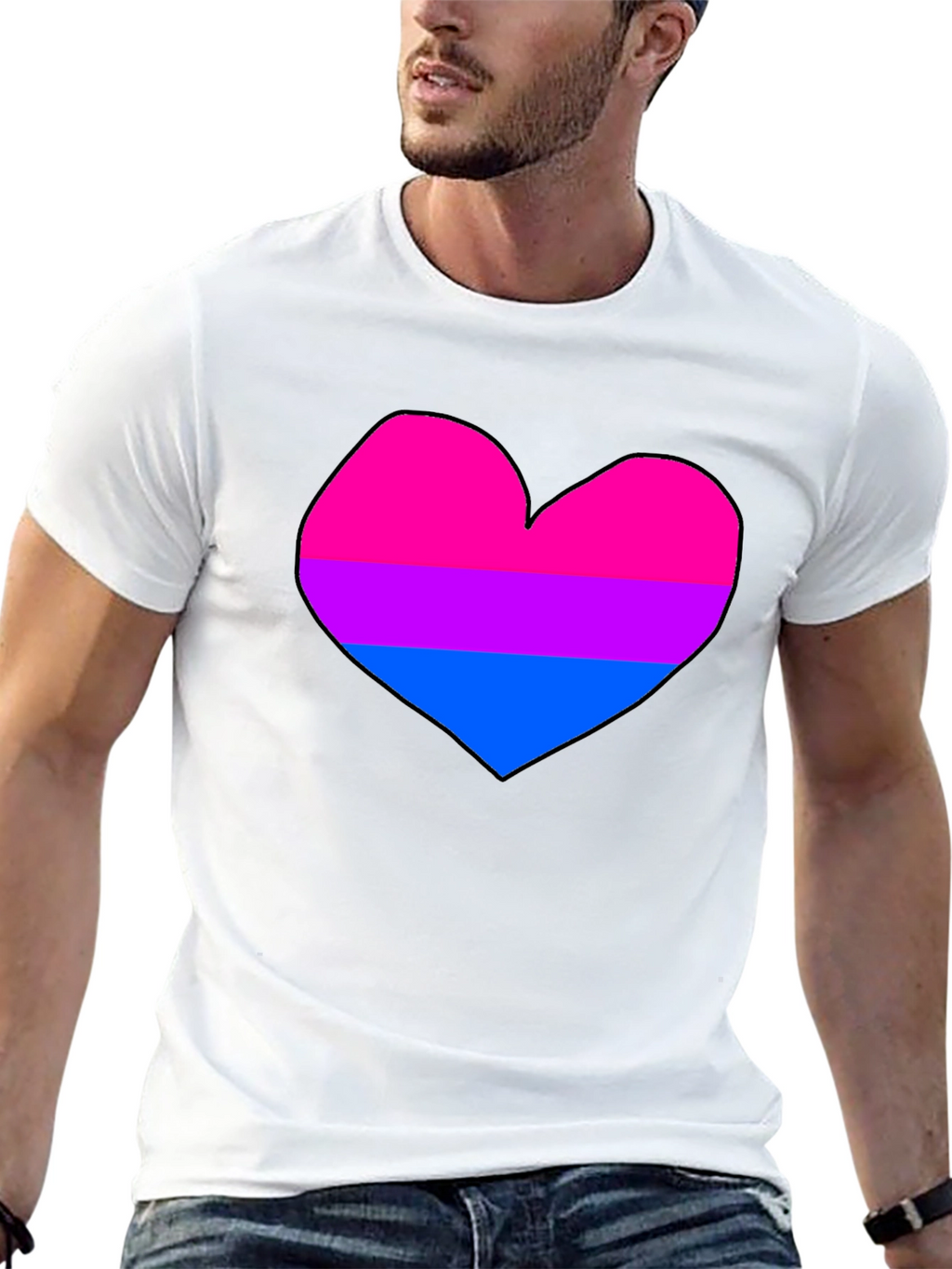 Bisexual Pride Heart T-Shirt