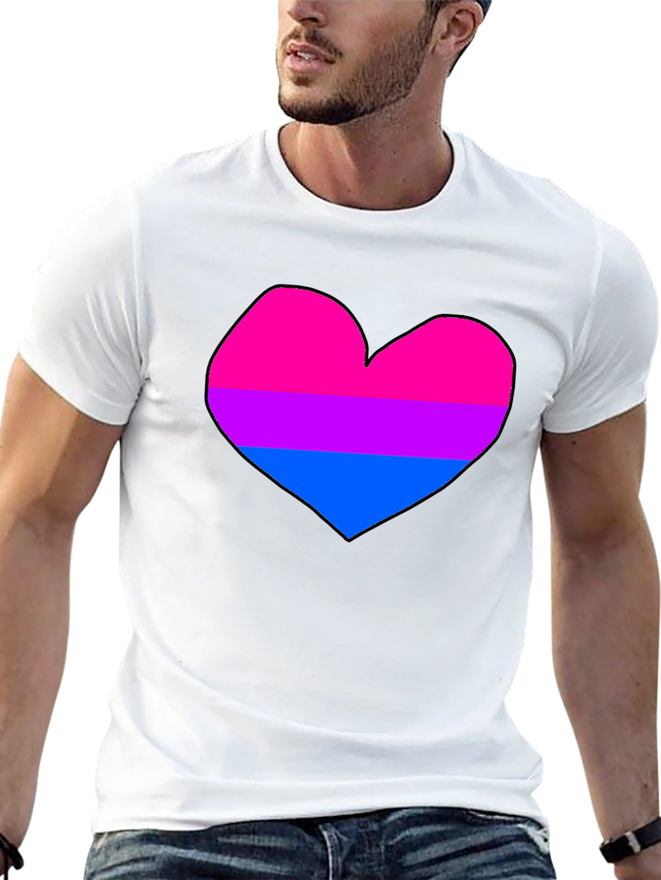 Bisexual Pride Heart T-Shirt