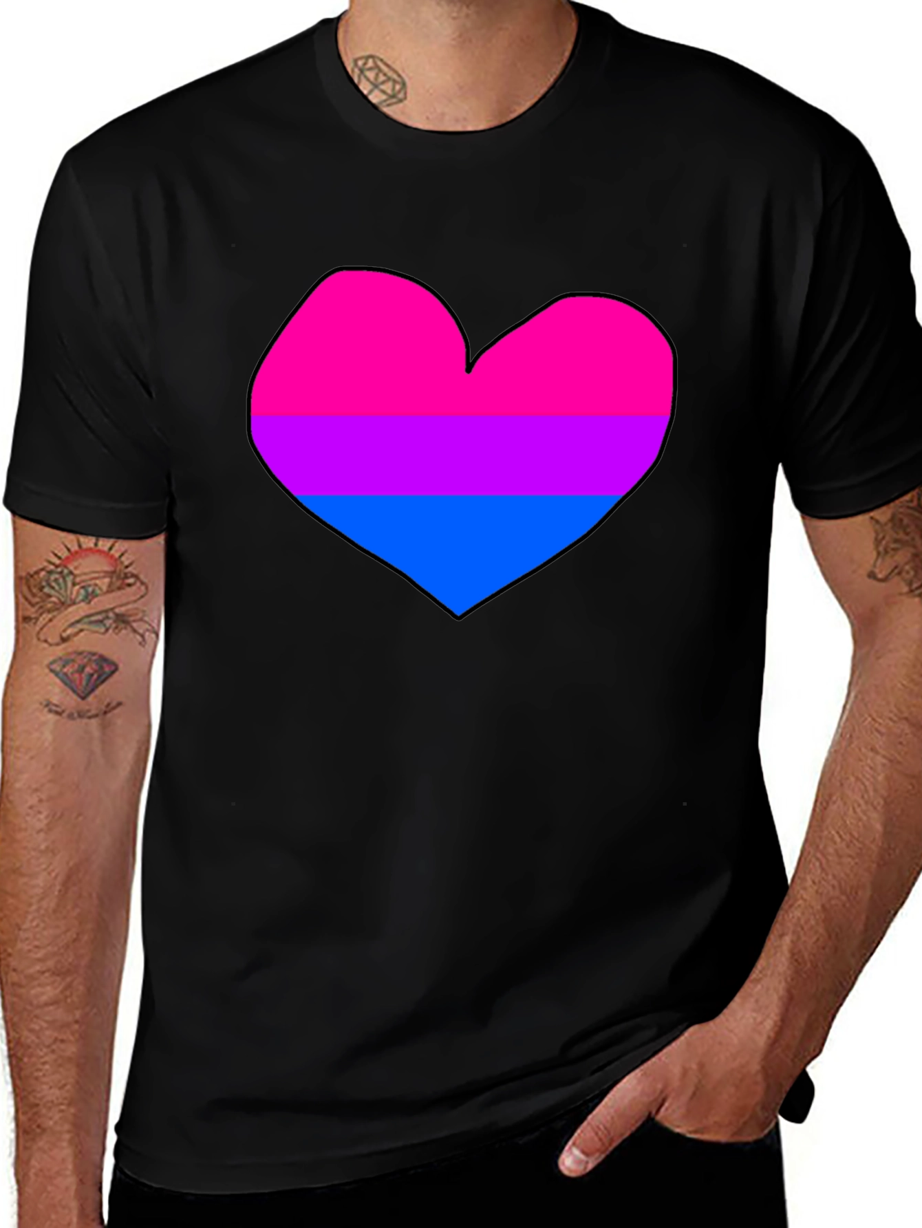 Bisexual Pride Heart T-Shirt
