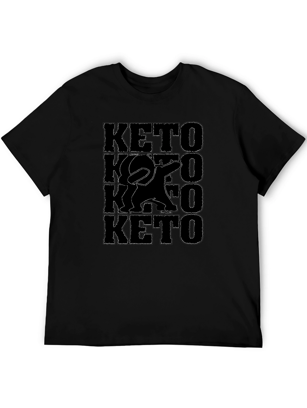 Keto Dab Graphic Tee - Black