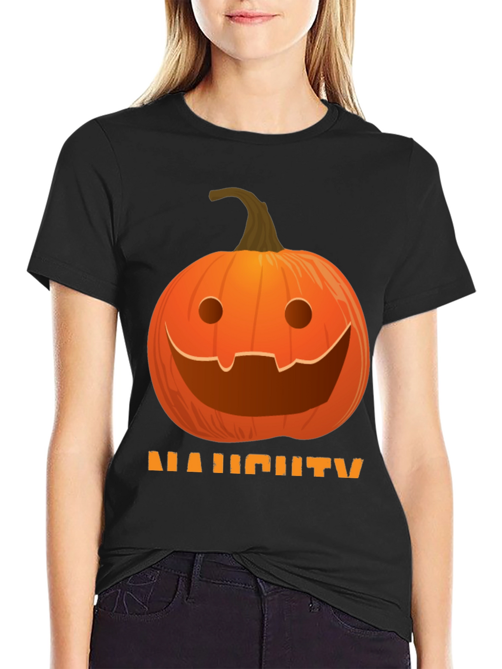 Pumpkin Naughty Halloween Graphic Tee