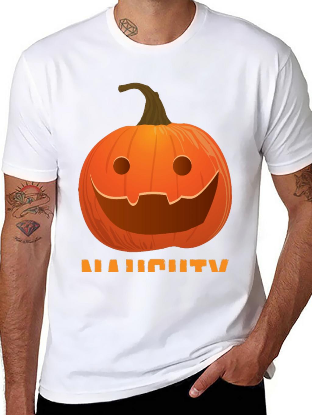 Pumpkin Naughty Halloween Graphic Tee