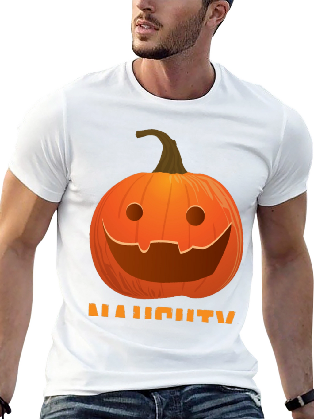 Pumpkin Naughty Halloween Graphic Tee