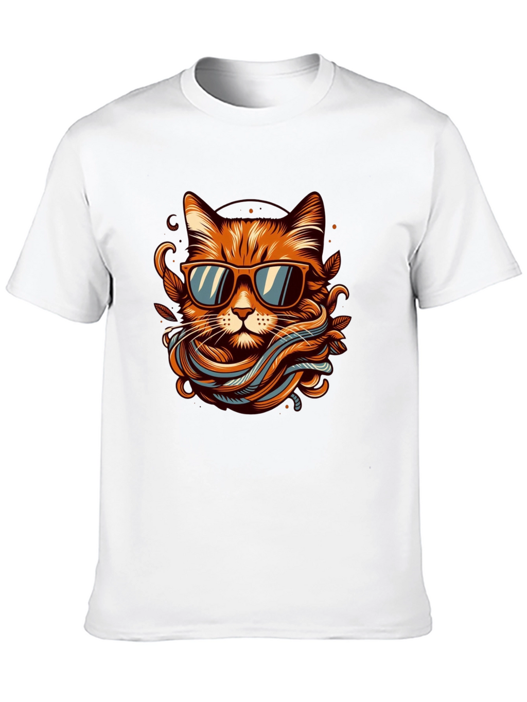 Cool Cat Graphic Tee - Mens Black T-Shirt