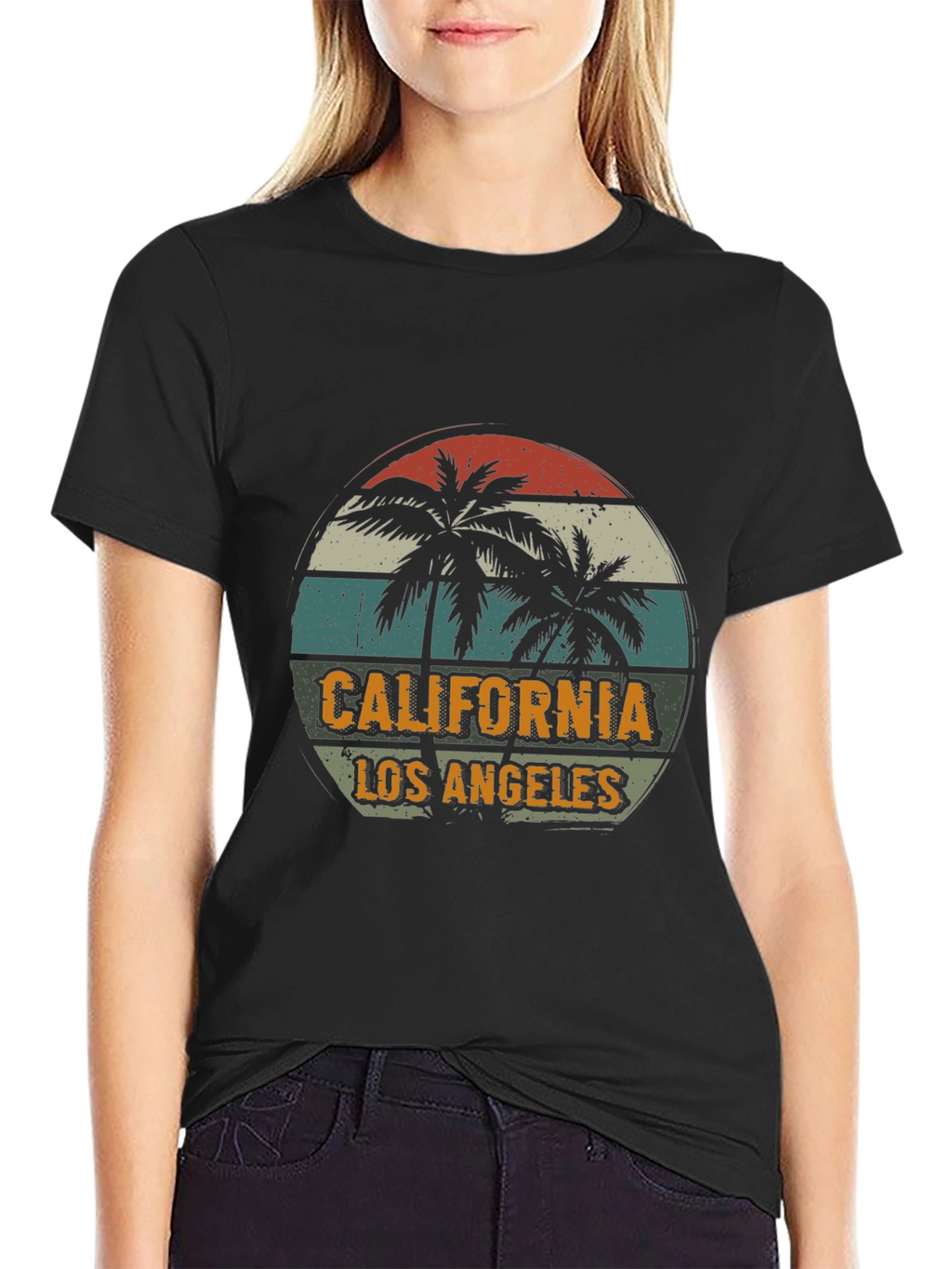 California Los Angeles Palm Tree Graphic T-Shirt