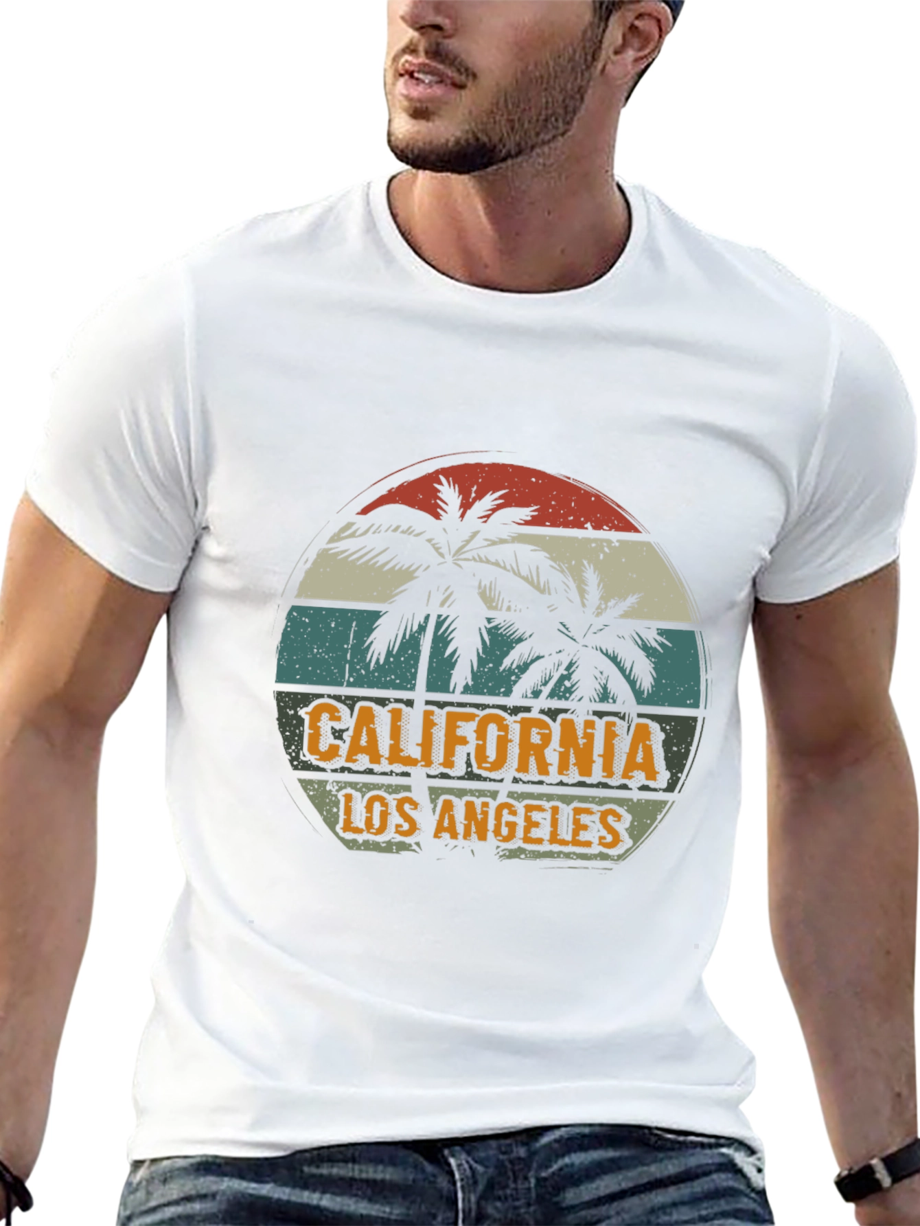 California Los Angeles Palm Tree Graphic T-Shirt