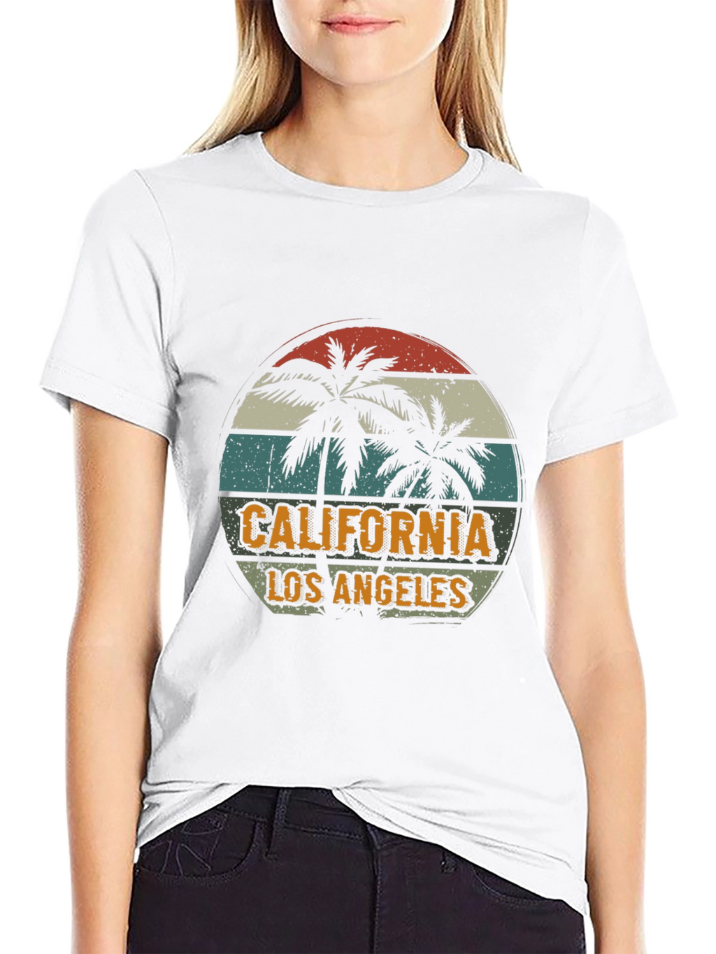 California Los Angeles Palm Tree Graphic T-Shirt