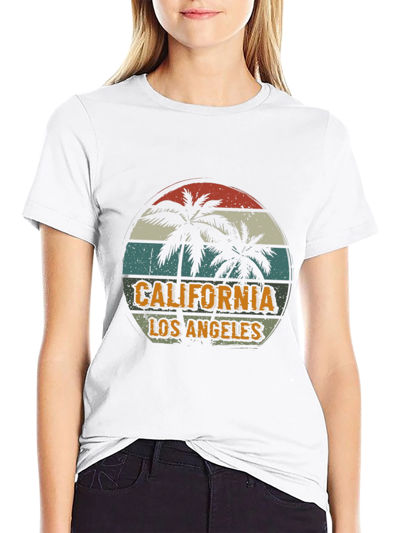 California Los Angeles Palm Tree Graphic T-Shirt