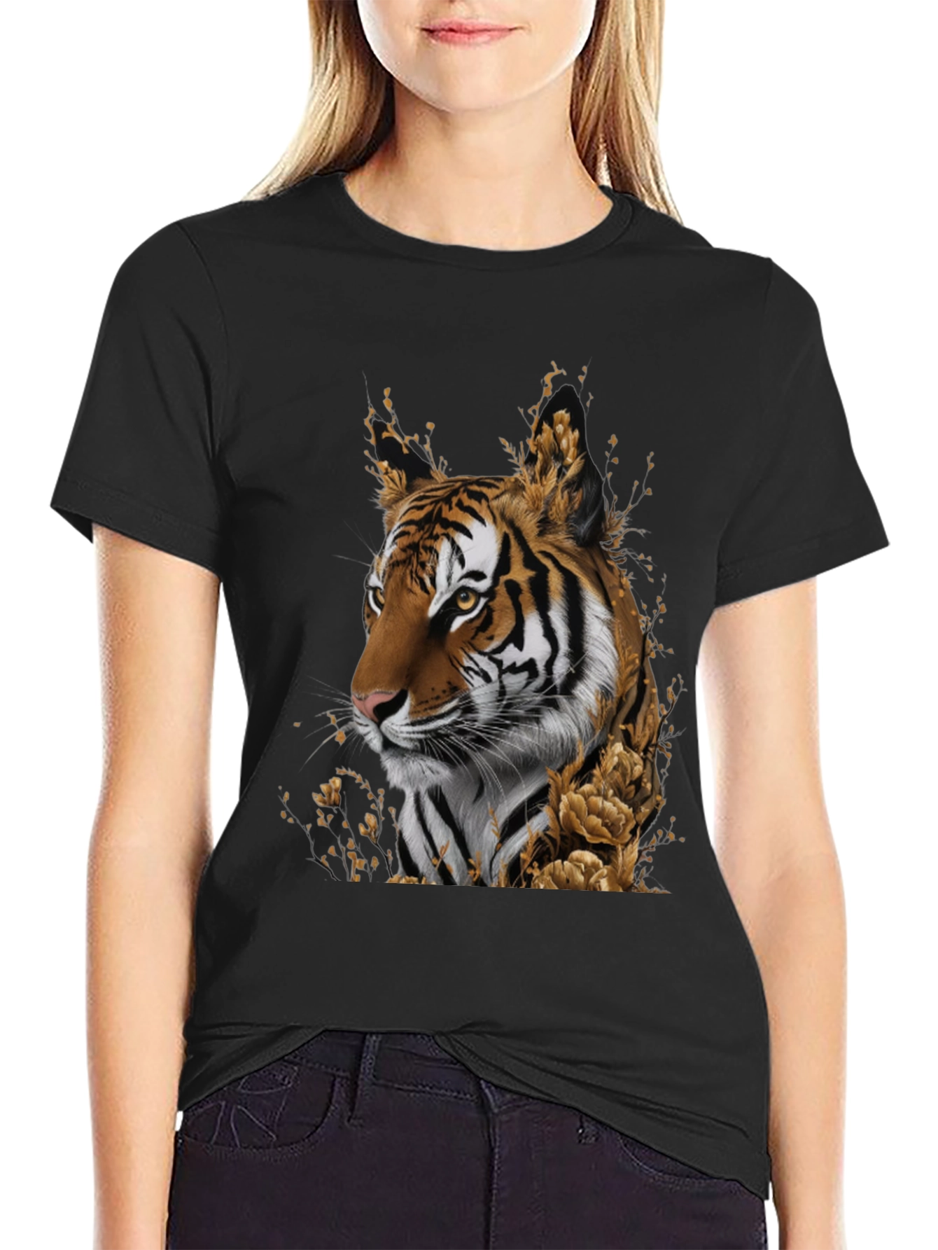 Tiger Graphic Black T-Shirt