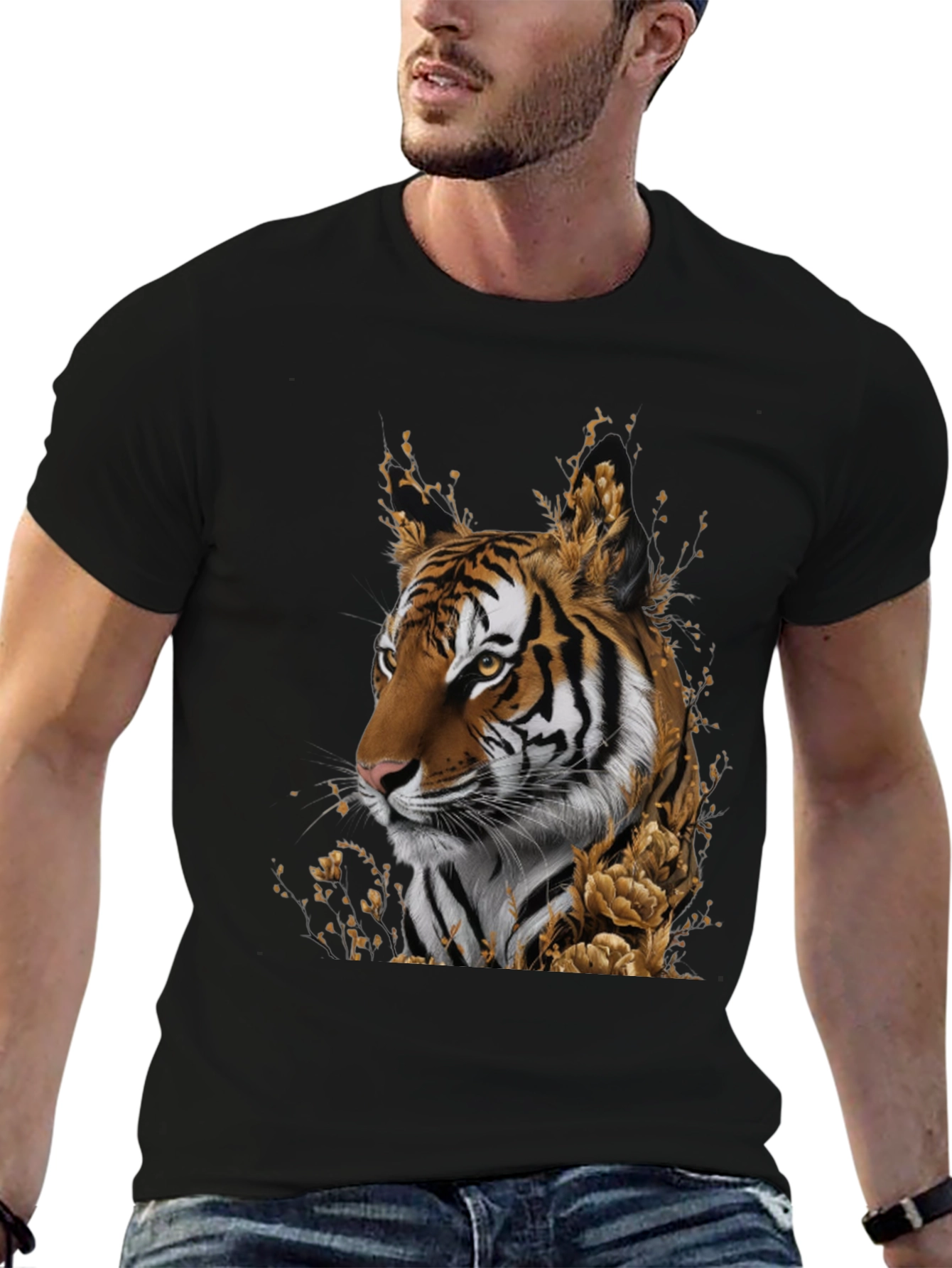 Tiger Graphic Black T-Shirt