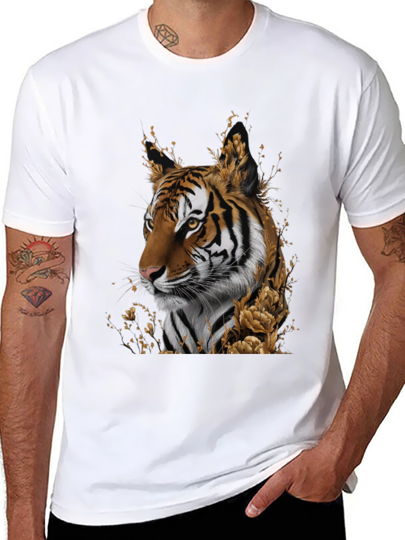 Tiger Graphic Black T-Shirt