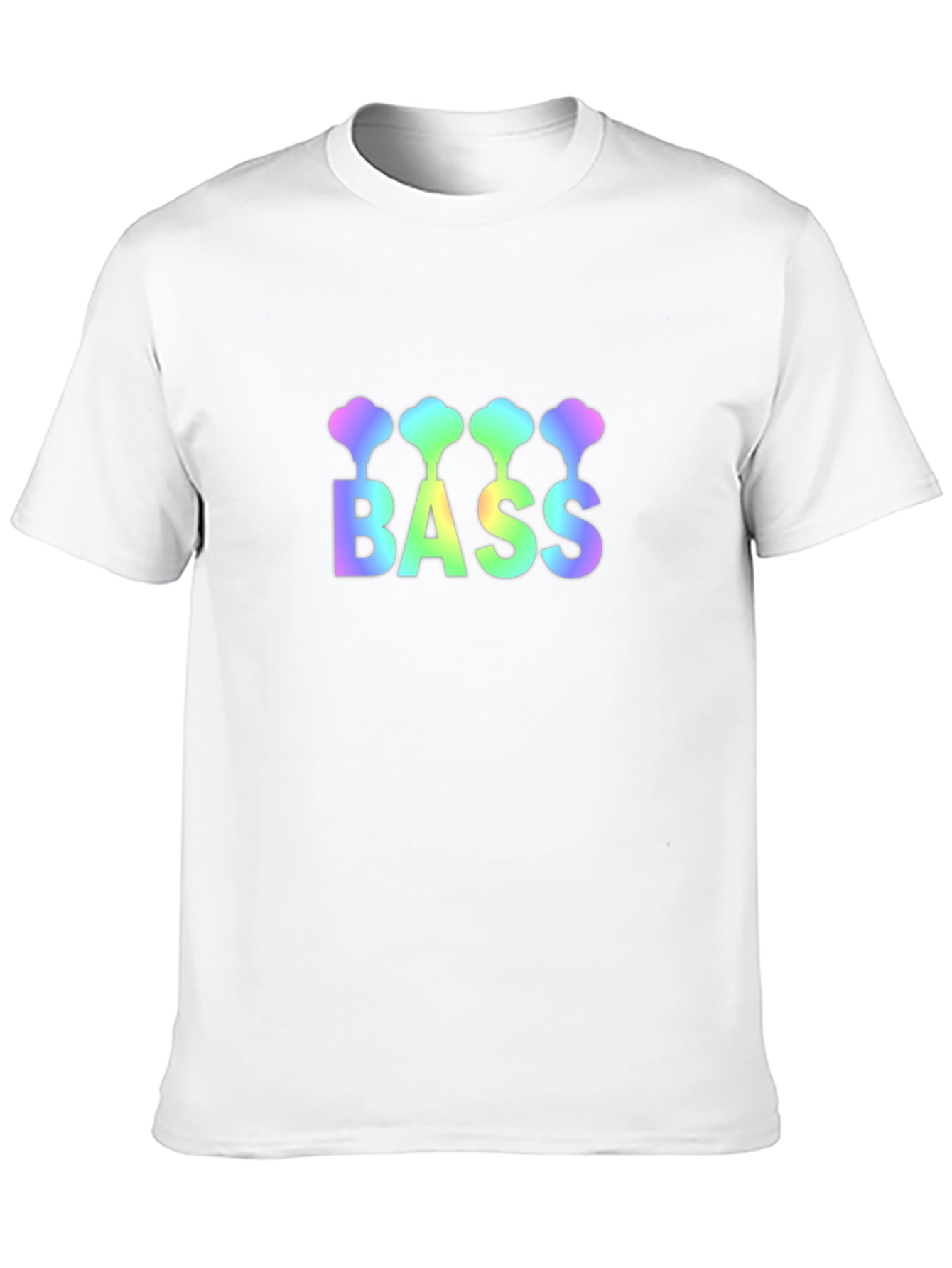 Bass Guitar Rainbow Graphic T-Shirt