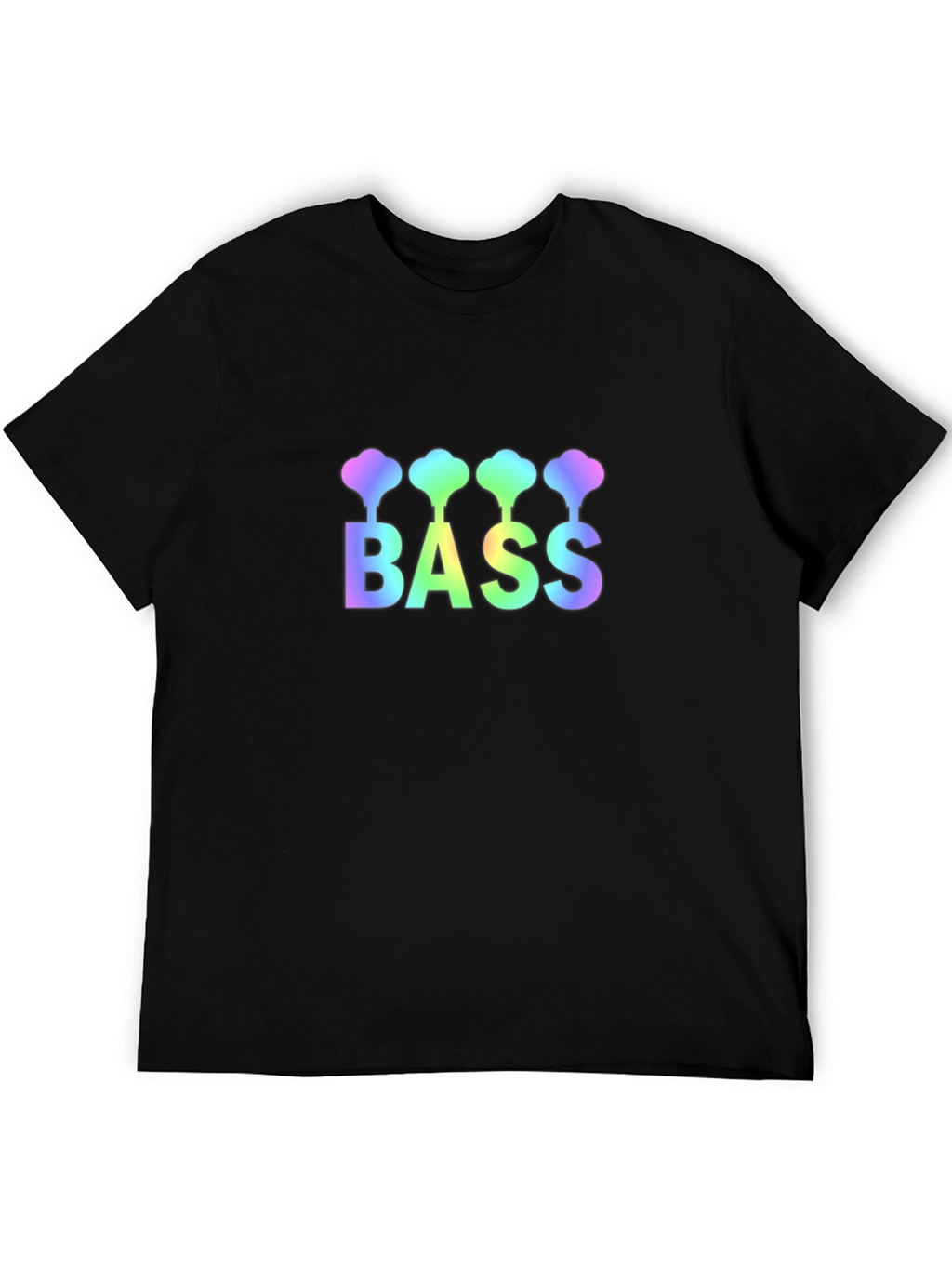 Bass Guitar Rainbow Graphic T-Shirt