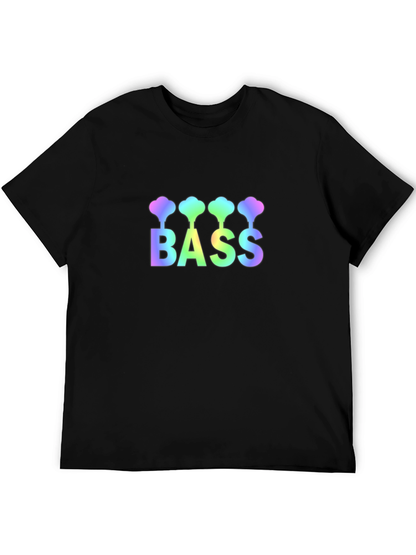 Bass Guitar Rainbow Graphic T-Shirt
