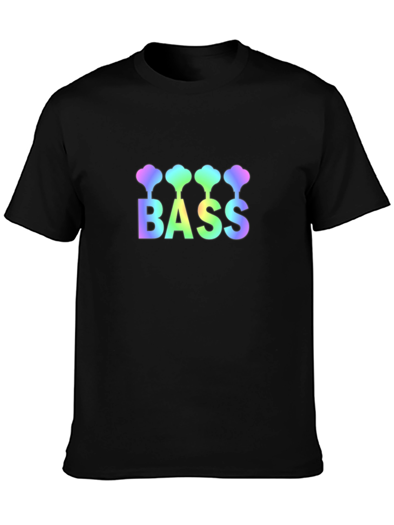 Bass Guitar Rainbow Graphic T-Shirt