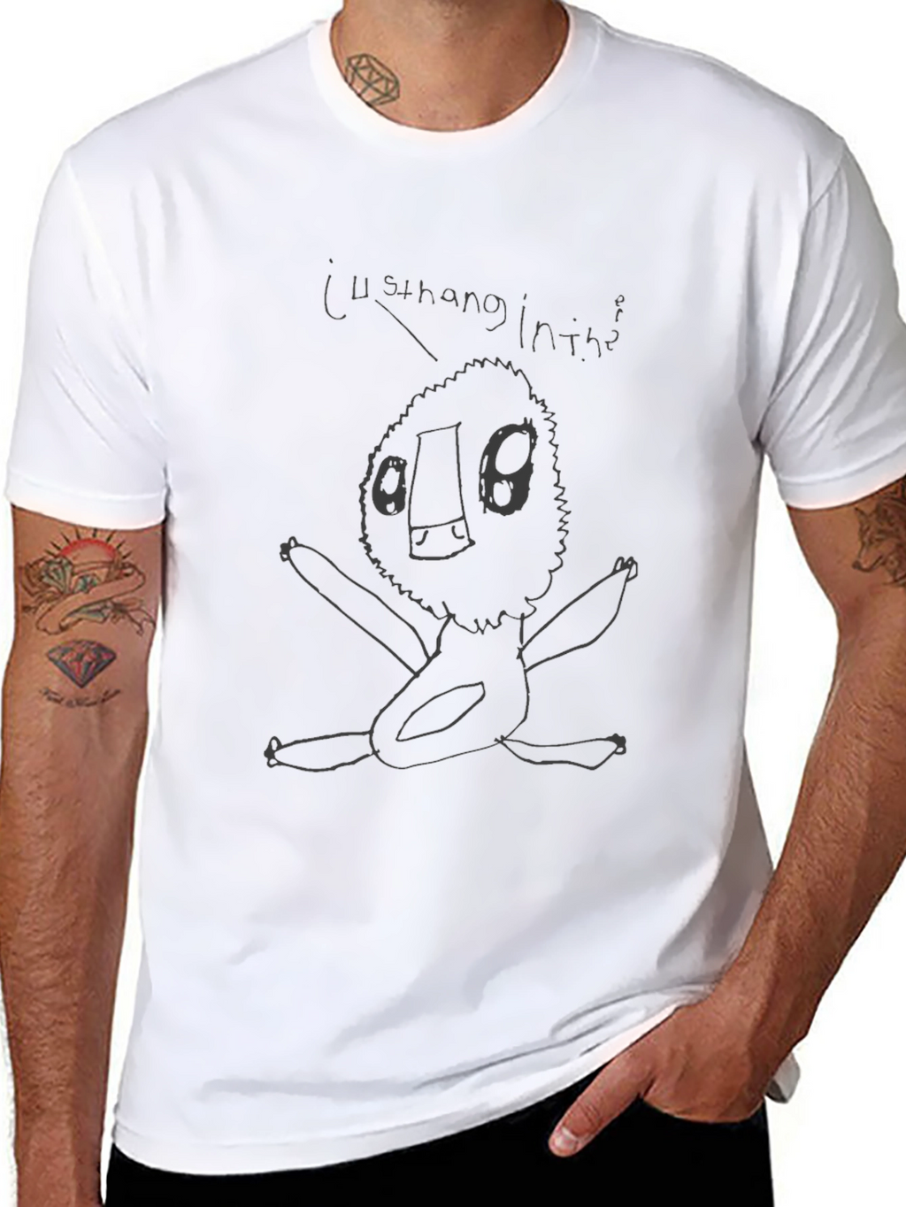 Abstract Creature Graphic T-Shirt