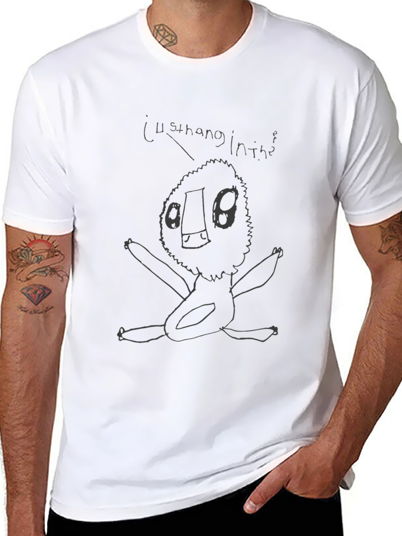 Abstract Creature Graphic T-Shirt