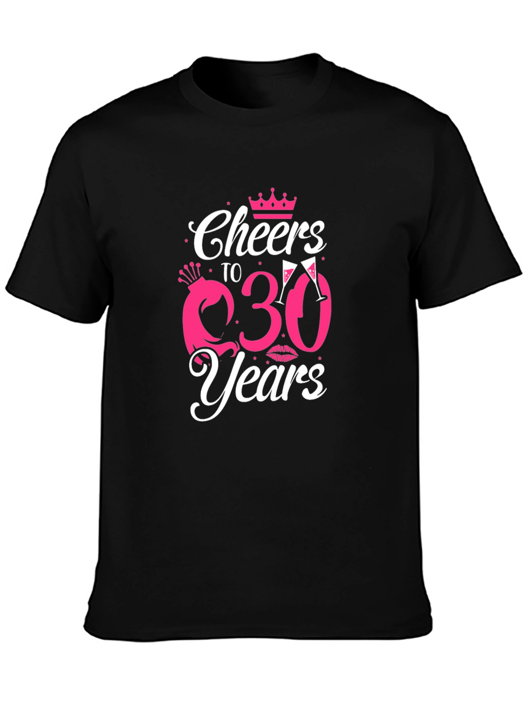Cheers to 30 Years Black Graphic Tee