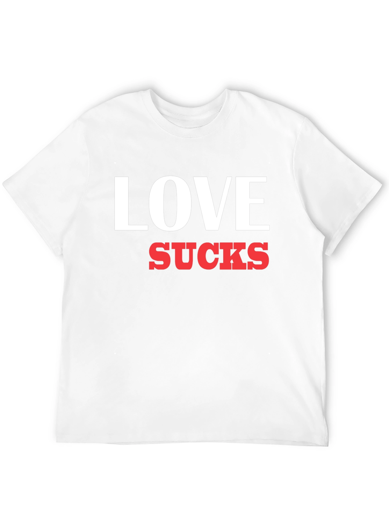 Love Sucks Graphic Tee - Black Crewneck T-Shirt