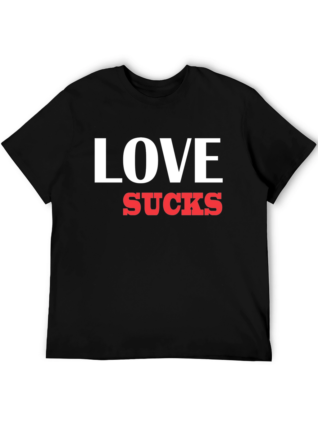 Love Sucks Graphic Tee - Black Crewneck T-Shirt