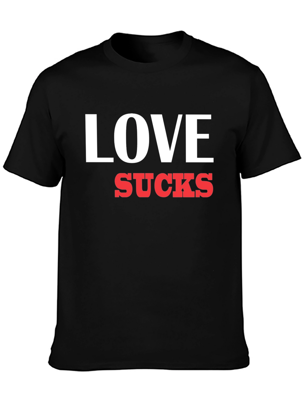 Love Sucks Graphic Tee - Black Crewneck T-Shirt