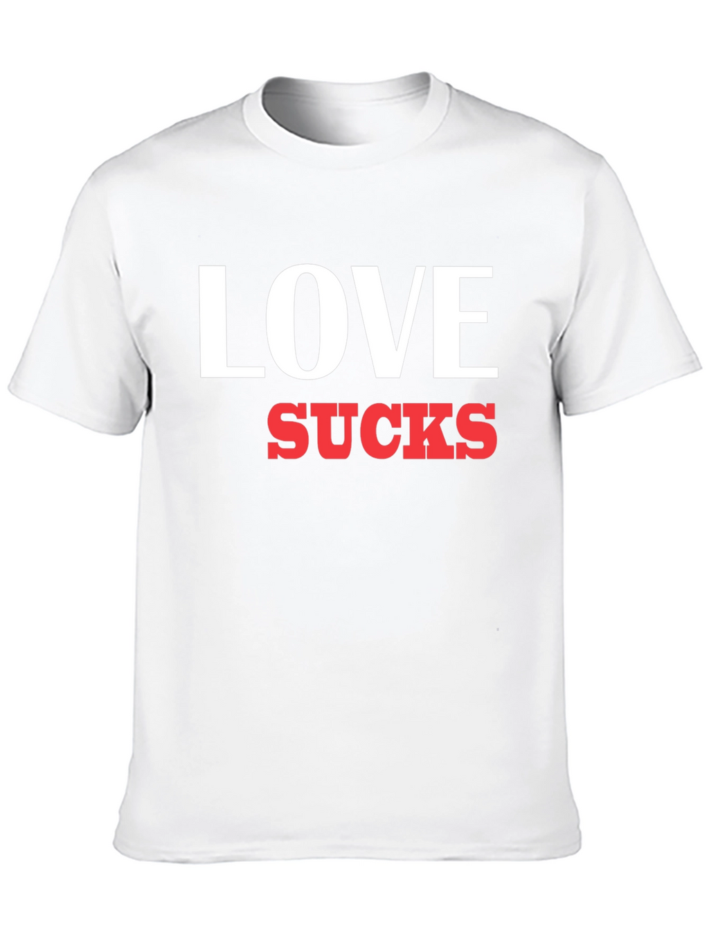 Love Sucks Graphic Tee - Black Crewneck T-Shirt