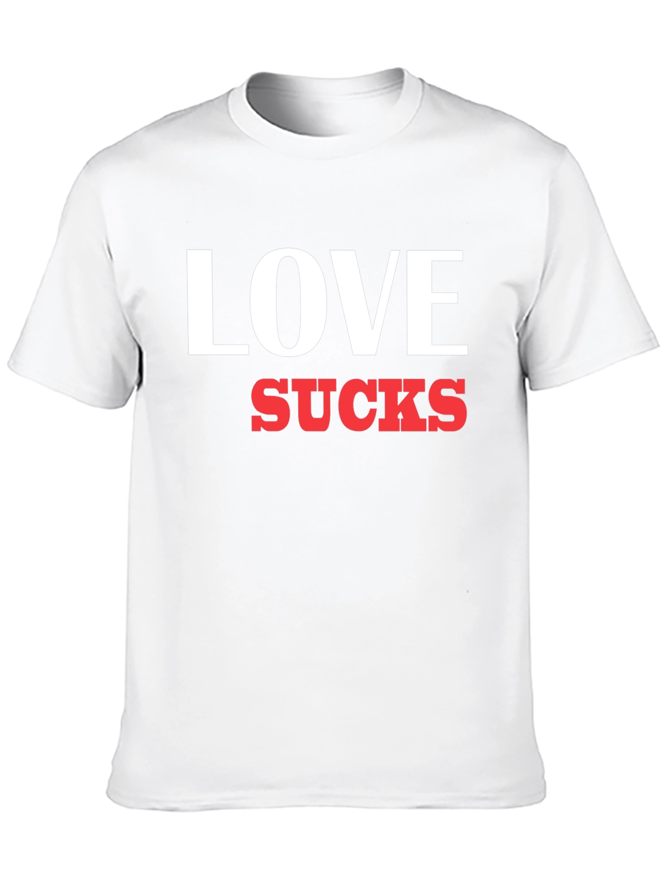 Love Sucks Graphic Tee - Black Crewneck T-Shirt