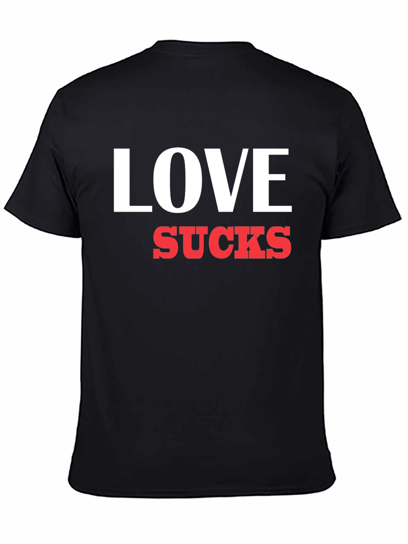 Love Sucks Graphic Tee - Black Crewneck T-Shirt